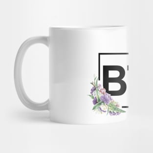 Bitcoin Orchid Border Black Mug